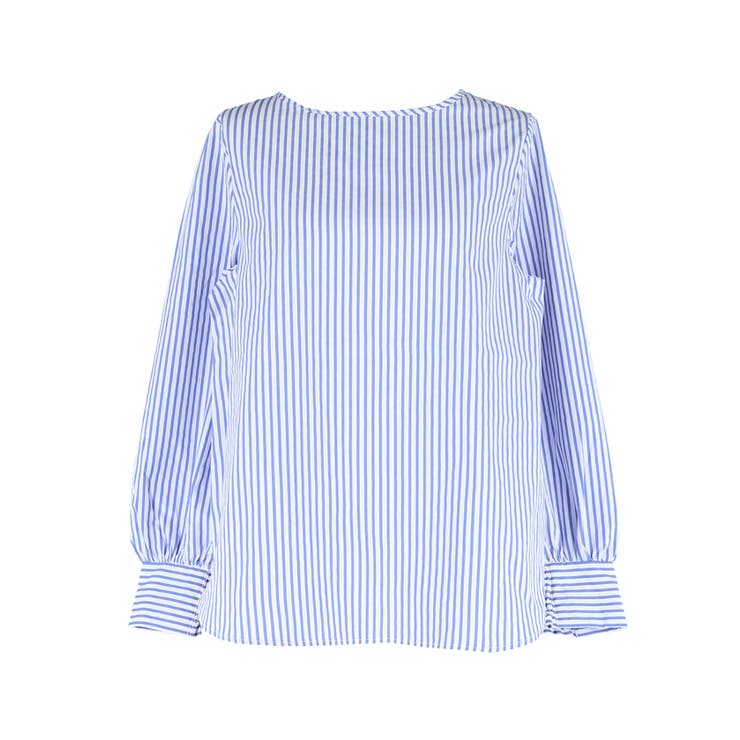 バックジップノーカラーブラウス | coca | 詳細画像3 