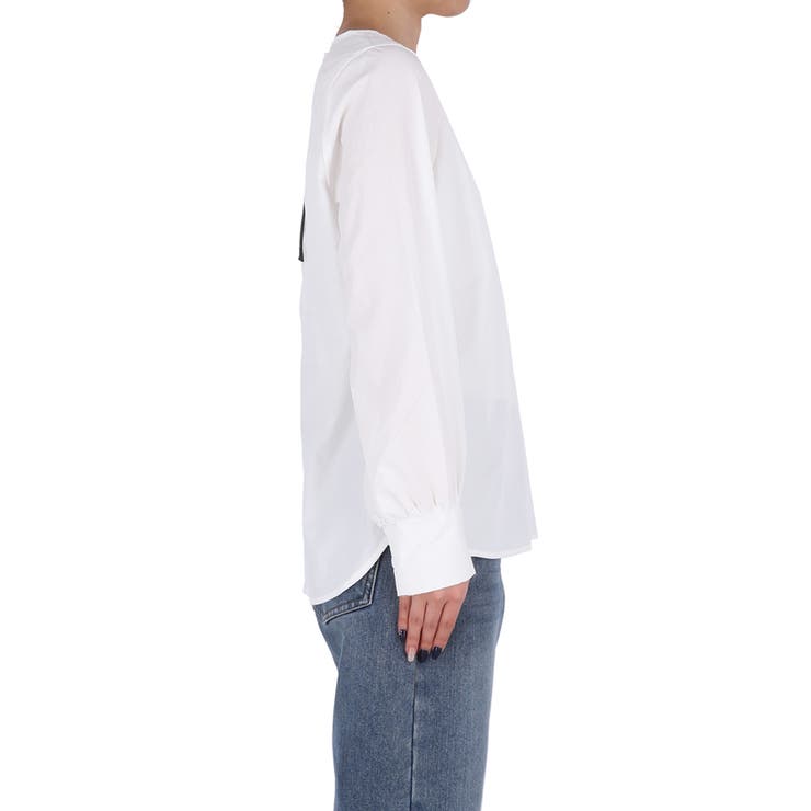 バックジップノーカラーブラウス | coca | 詳細画像5 