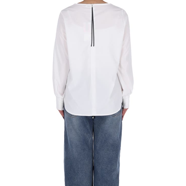 バックジップノーカラーブラウス | coca | 詳細画像6 