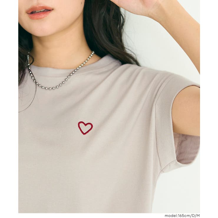 〈４サイズ展開〉フレンチスリーブ刺繍Tシャツ | coca | 詳細画像11 