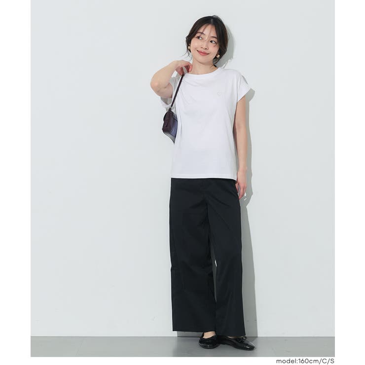 〈４サイズ展開〉フレンチスリーブ刺繍Tシャツ | coca | 詳細画像17 