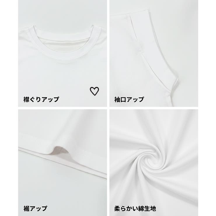 〈４サイズ展開〉フレンチスリーブ刺繍Tシャツ | coca | 詳細画像21 