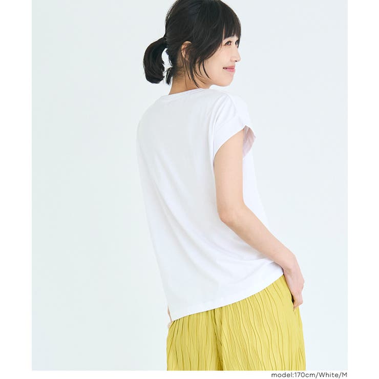 フレンチスリーブ刺繍Tシャツ | coca | 詳細画像5 