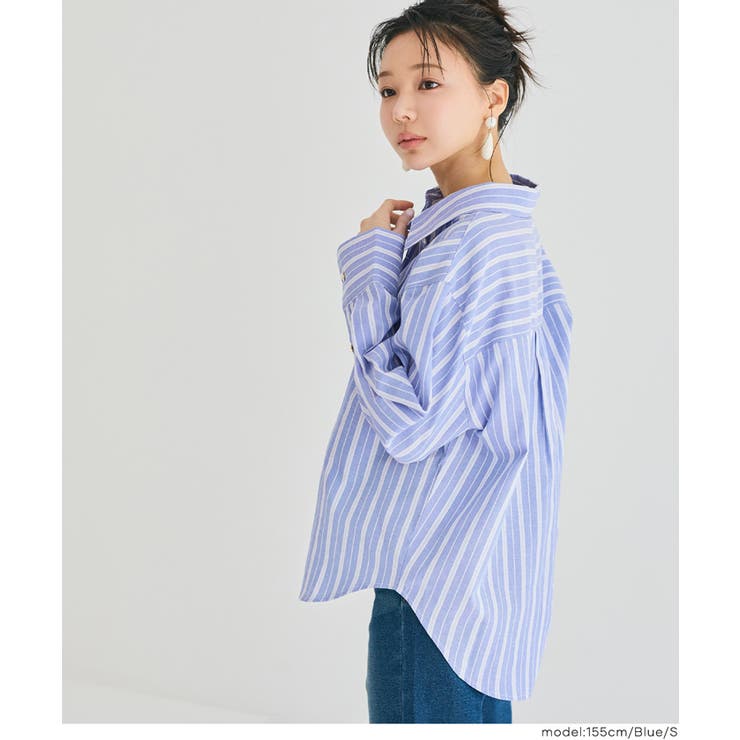 ストライプ金釦オーバーサイズシャツ | coca | 詳細画像13 