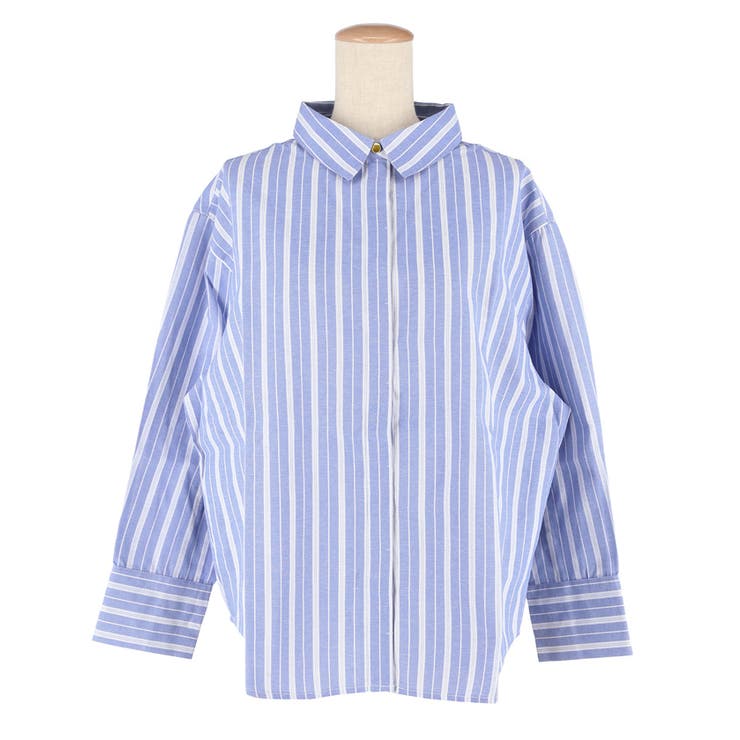 ストライプ金釦オーバーサイズシャツ | coca | 詳細画像2 