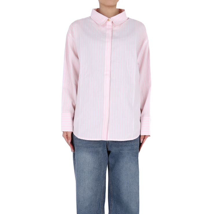 ストライプ金釦オーバーサイズシャツ | coca | 詳細画像4 