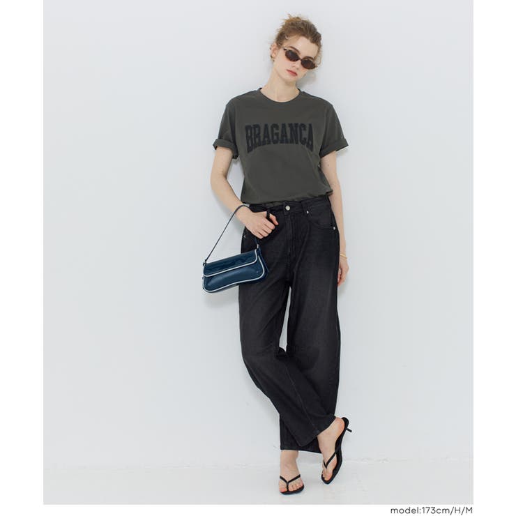 〈26ss新色登場〉着回し力抜群！シンプル可愛いクルーネックロゴTシャツ | coca | 詳細画像34 