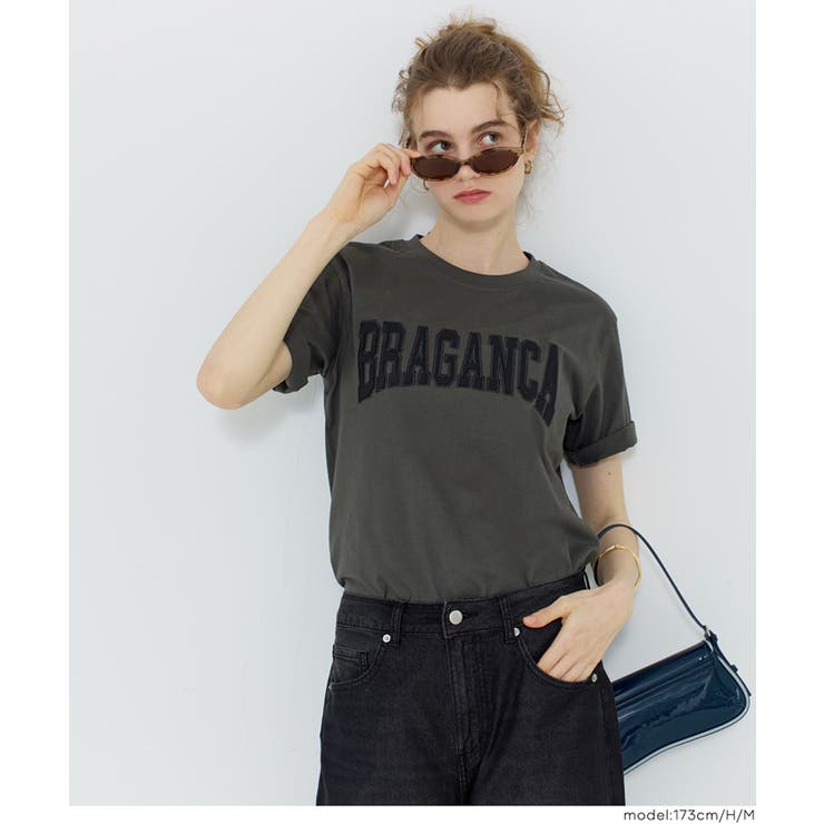 [H] | 〈26ss新色登場〉着回し力抜群！シンプル可愛いクルーネックロゴTシャツ | coca