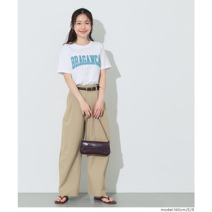 〈26ss新色登場〉着回し力抜群！シンプル可愛いクルーネックロゴTシャツ | coca | 詳細画像28 