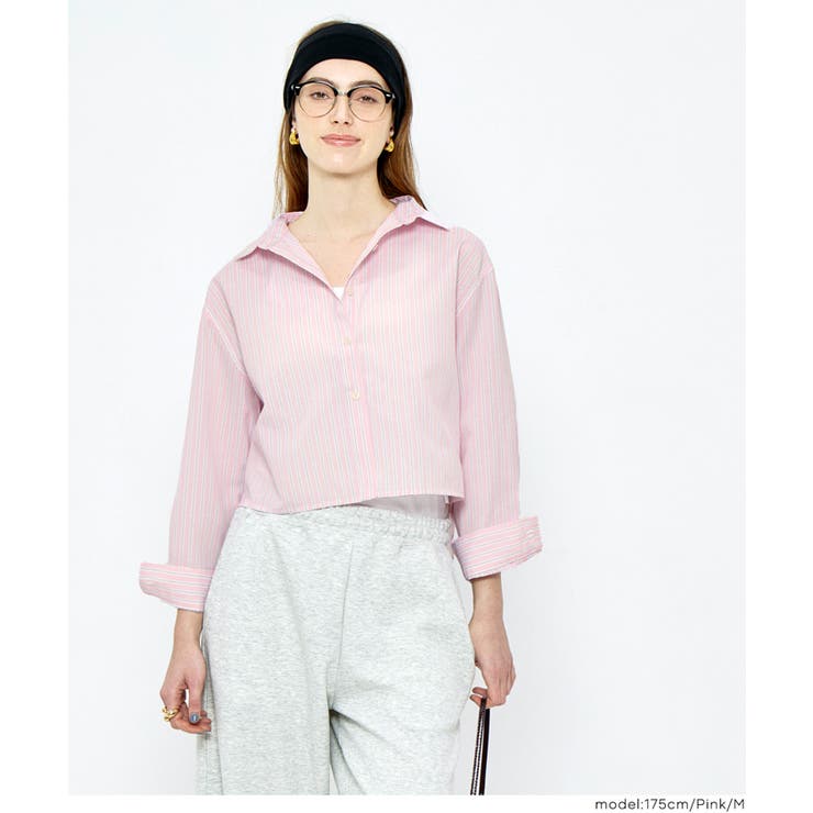 ［Pink］ | クロップドオックスシャツ | coca