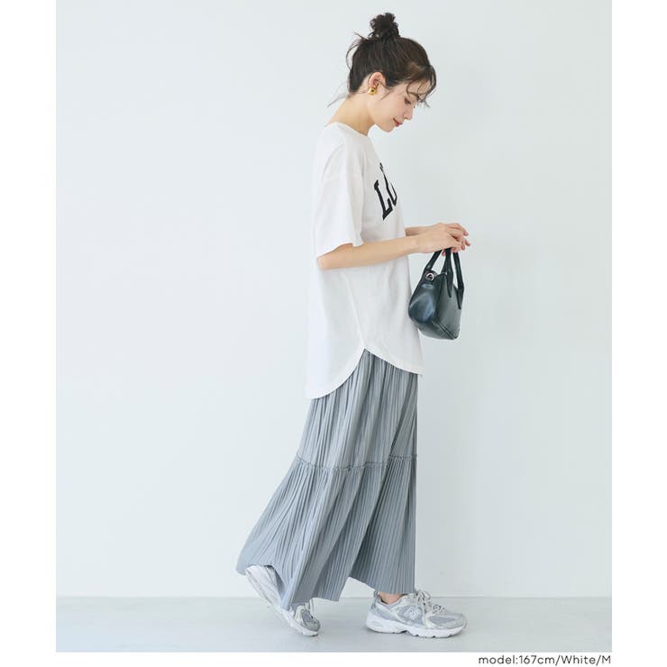 テールカットカレッジビッグTシャツ レディース | coca | 詳細画像14 