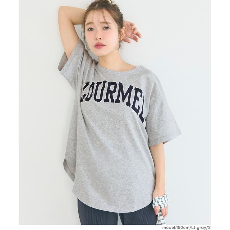 テールカットカレッジビッグTシャツ レディース | coca | 詳細画像17 