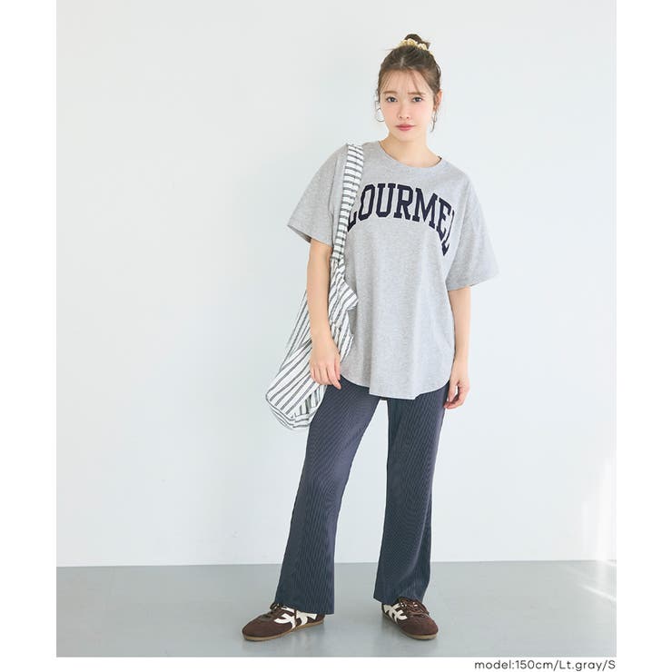 テールカットカレッジビッグTシャツ レディース | coca | 詳細画像19 