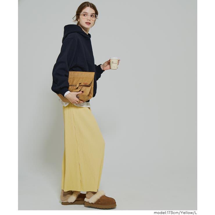 【DAILY WARM】裏起毛ランダムリブロングIラインスカート | coca | 詳細画像18 