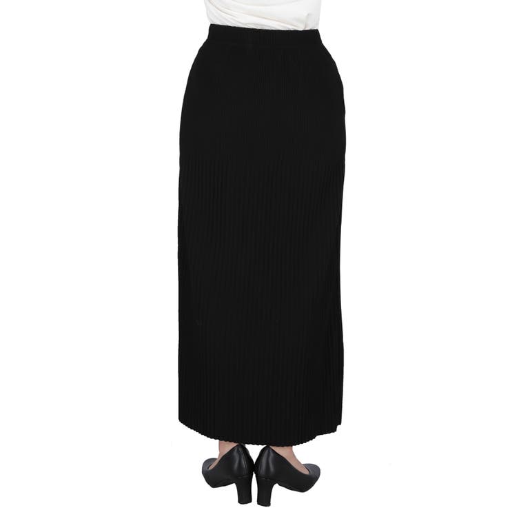 【DAILY WARM】裏起毛ランダムリブロングIラインスカート | coca | 詳細画像8 