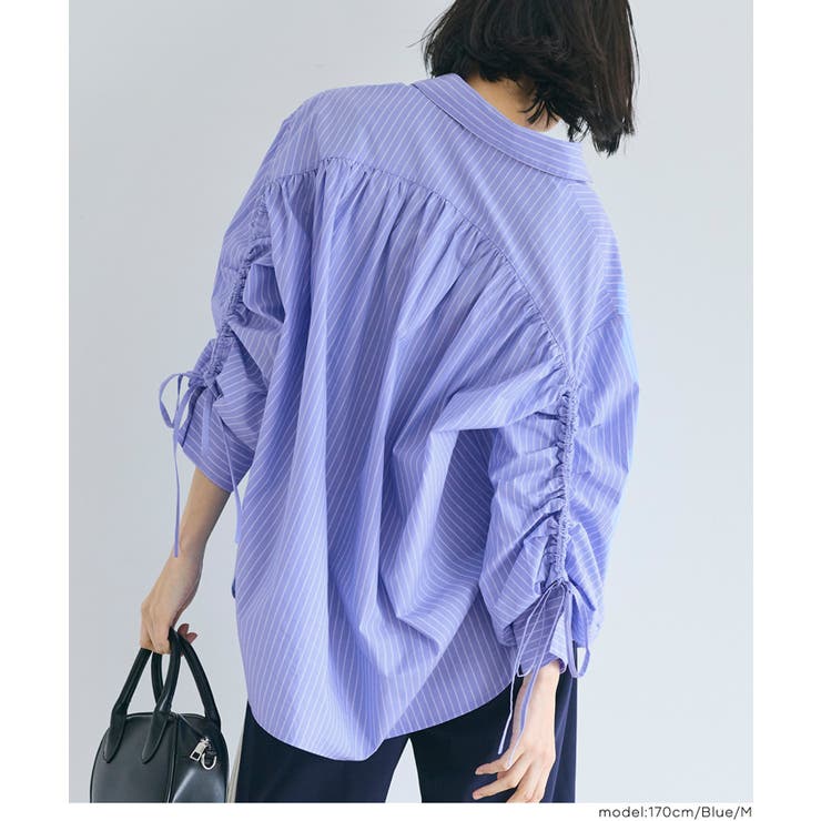 サッと着れて着映えする 袖シャーリングシャツ | coca | 詳細画像7 