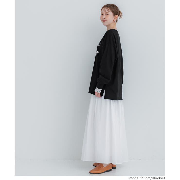 コットンビッグシルエットロゴTシャツ | coca | 詳細画像21 