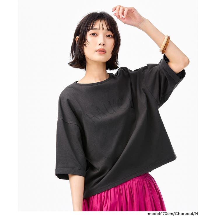 袖ロールアップバックチャームTシャツ | coca | 詳細画像13 