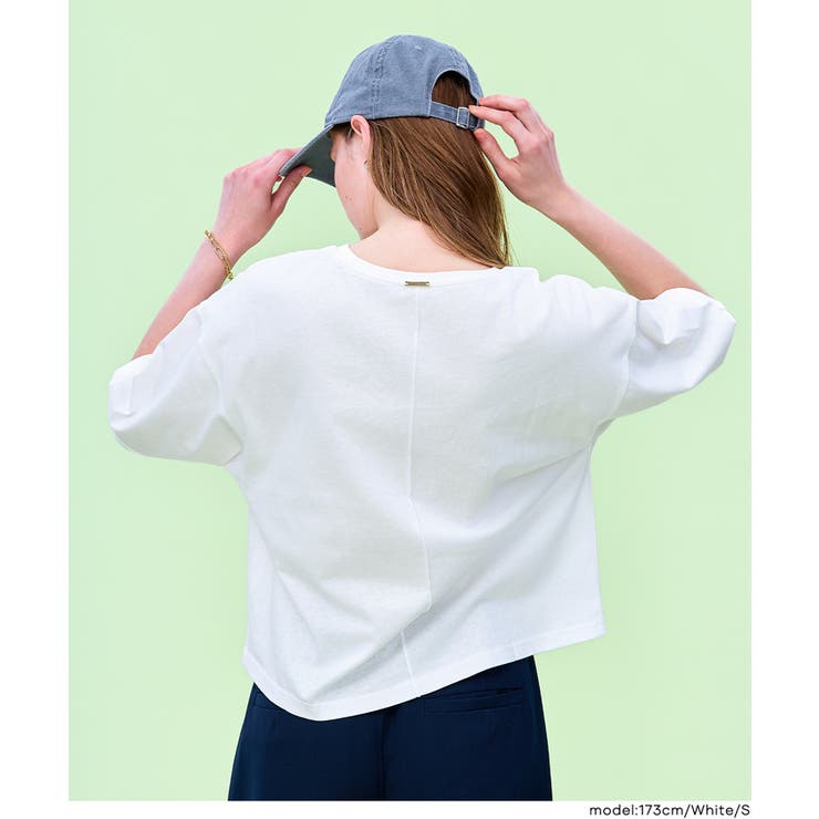 袖ロールアップバックチャームTシャツ | coca | 詳細画像6 