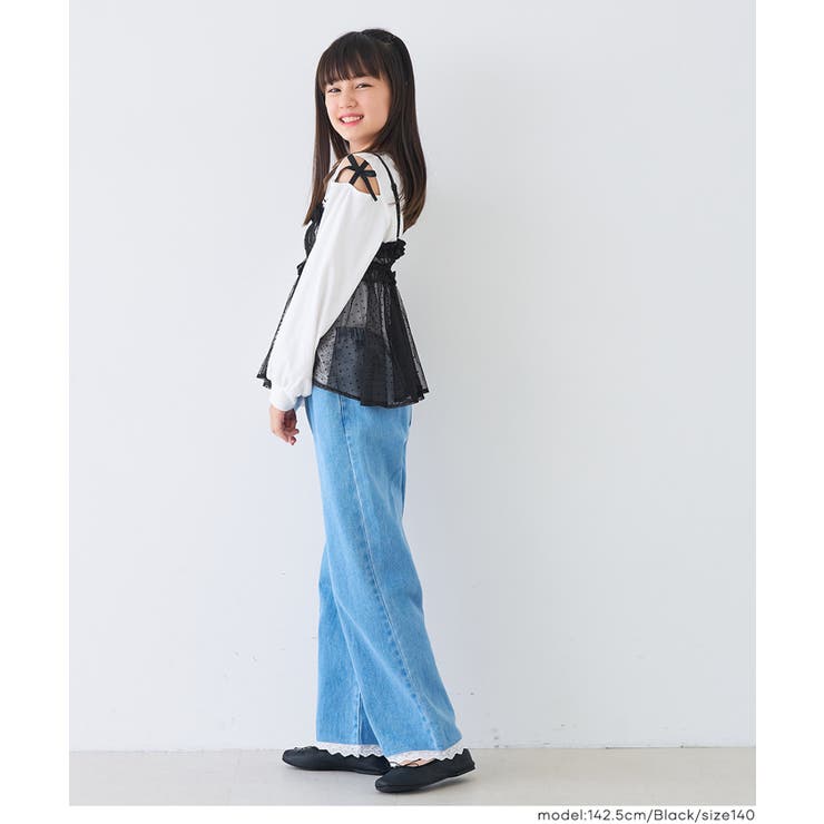 ドットチュールがガーリーなドットチュールビスチェ | coca | 詳細画像12 