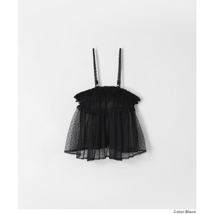 ドットチュールがガーリーなドットチュールビスチェ | coca | 詳細画像16 