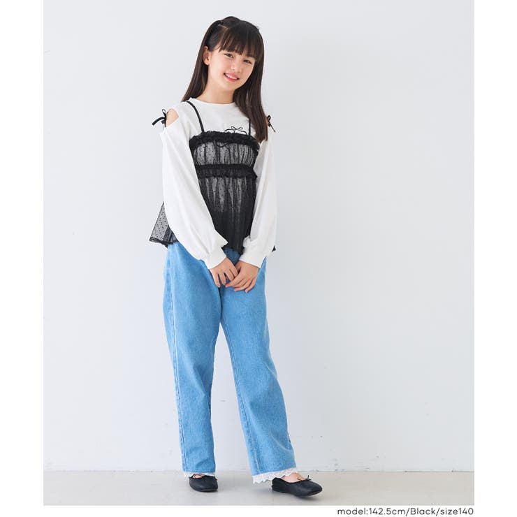 ドットチュールがガーリーなドットチュールビスチェ | coca | 詳細画像8 