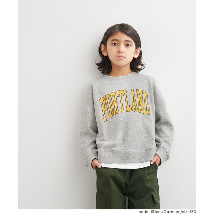 ［Oatmeal］ | レイヤードロゴスウェットトップス | coca