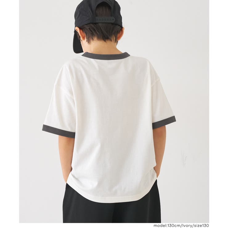 プリントリンガーTシャツ | coca | 詳細画像9 