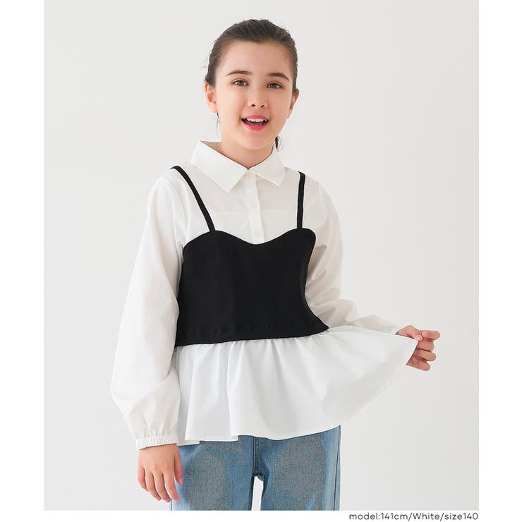 レイヤード風で着映えるビスチェドッキングシャツ | coca | 詳細画像2 