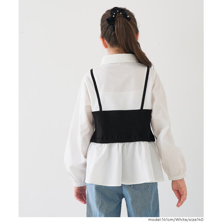 レイヤード風で着映えるビスチェドッキングシャツ | coca | 詳細画像4 