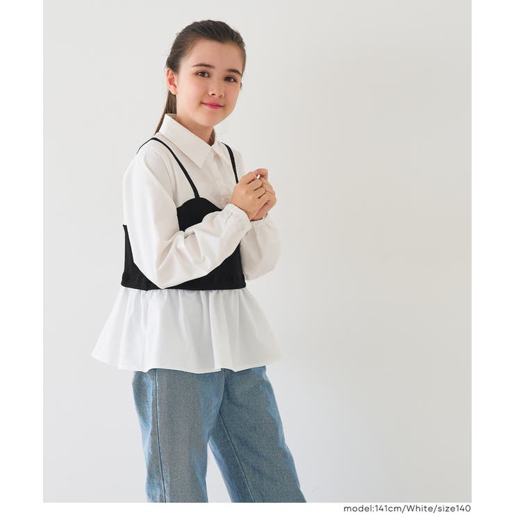 レイヤード風で着映えるビスチェドッキングシャツ | coca | 詳細画像5 