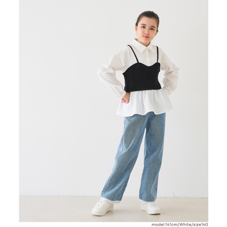 レイヤード風で着映えるビスチェドッキングシャツ | coca | 詳細画像6 