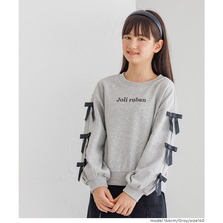 袖リボンスウェットトップス | coca | 詳細画像2