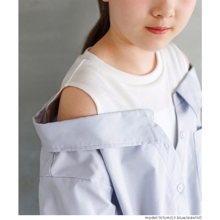 タンクドッキング肩あき長袖シャツ キッズ | coca | 詳細画像11 