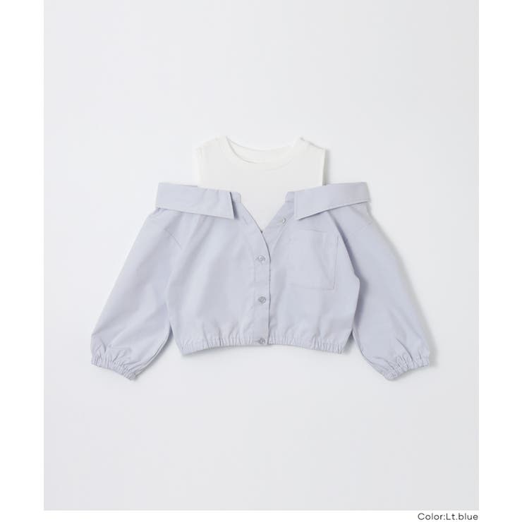 タンクドッキング肩あき長袖シャツ キッズ | coca | 詳細画像13 