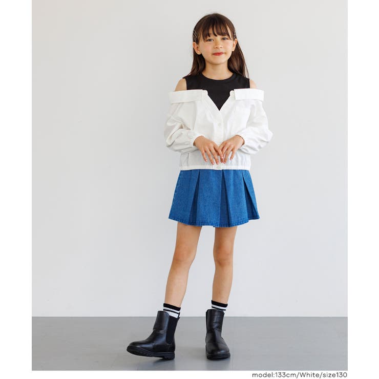 タンクドッキング肩あき長袖シャツ キッズ | coca | 詳細画像2 