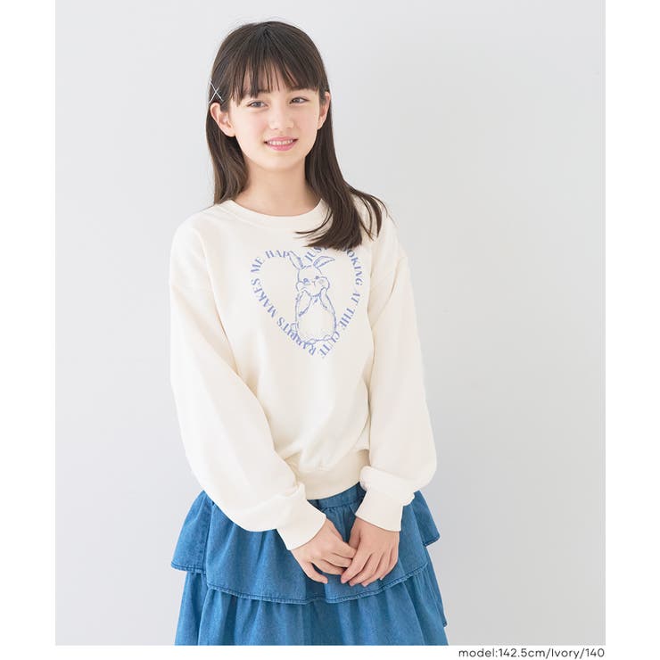 ウサギイラストスウェットトップス | coca | 詳細画像5 