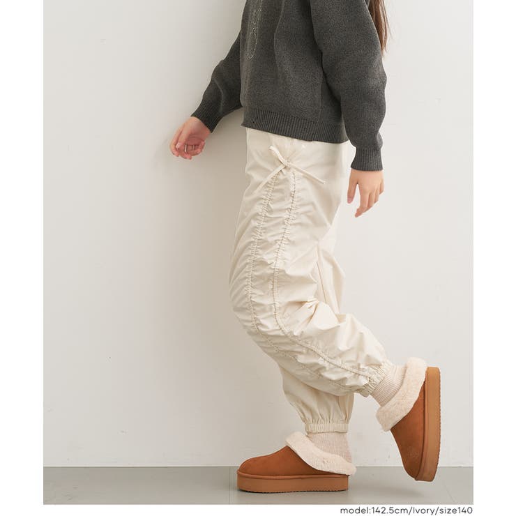 ［Ivory］ | 裏微起毛サイドシャーリングパンツ | coca