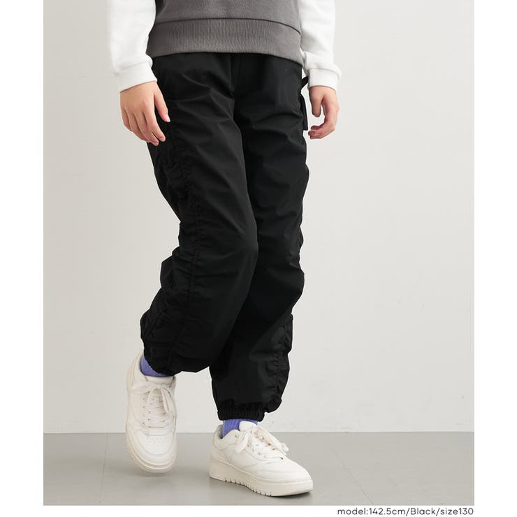 ［Black］ | 裏微起毛サイドシャーリングパンツ | coca