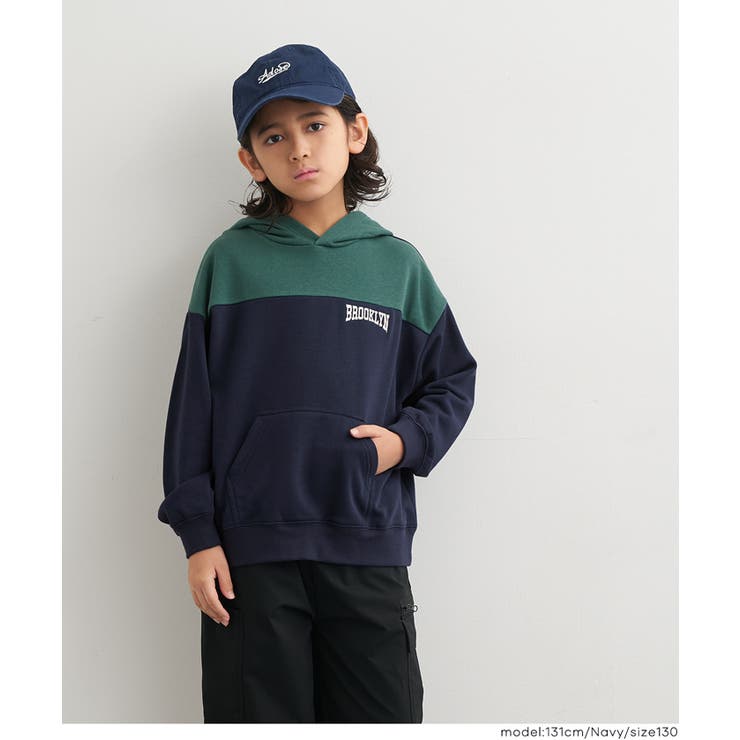 配色スウェットプルパーカー | coca | 詳細画像2 