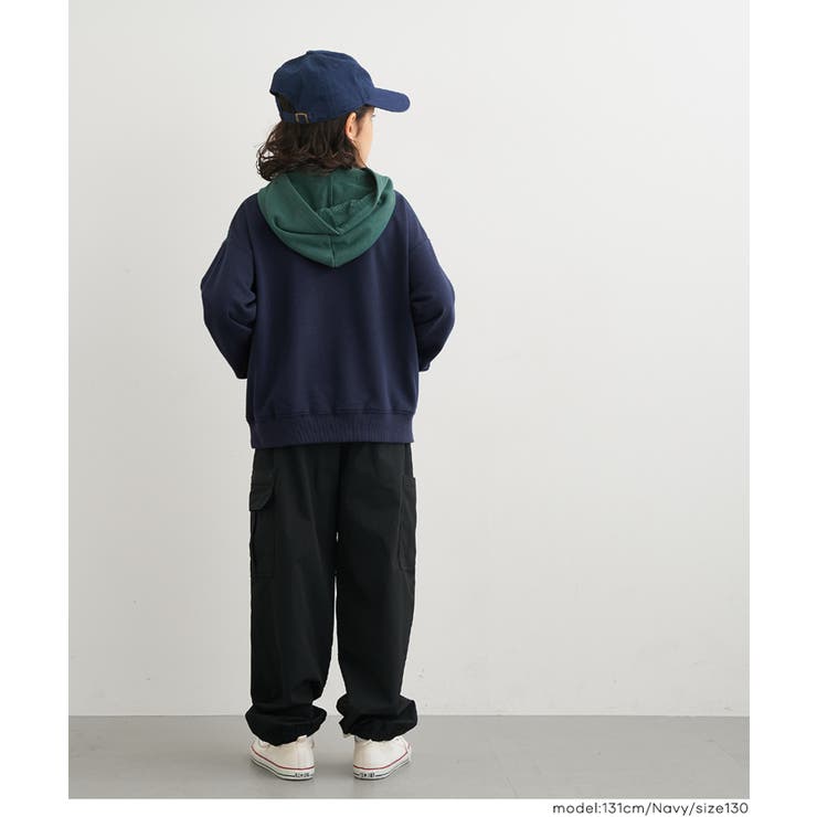 配色スウェットプルパーカー | coca | 詳細画像4 