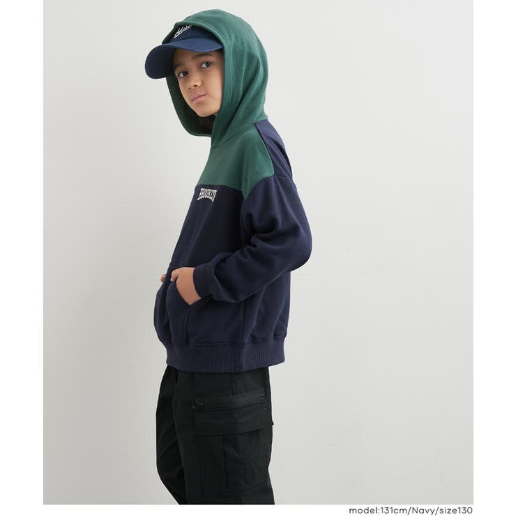 配色スウェットプルパーカー | coca | 詳細画像5 