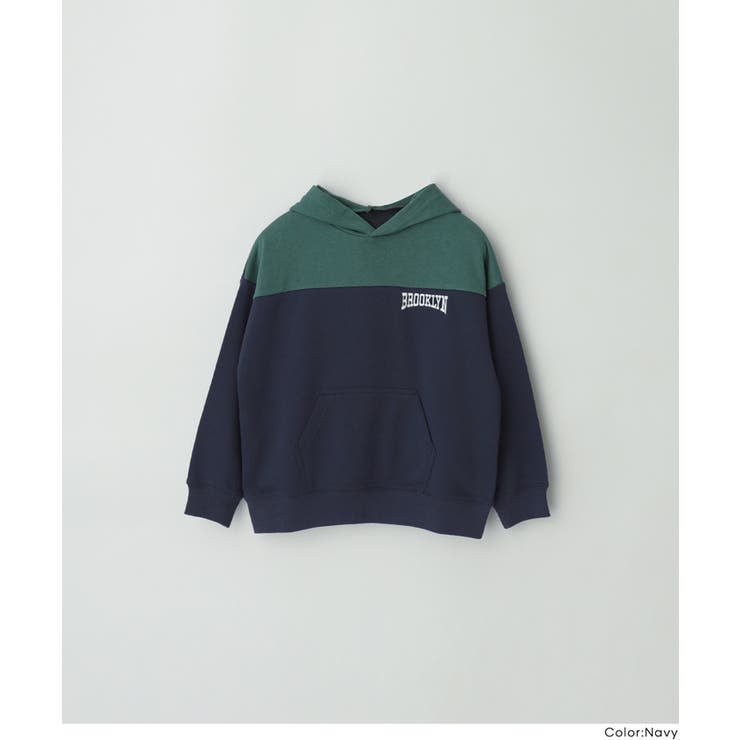 配色スウェットプルパーカー | coca | 詳細画像9 