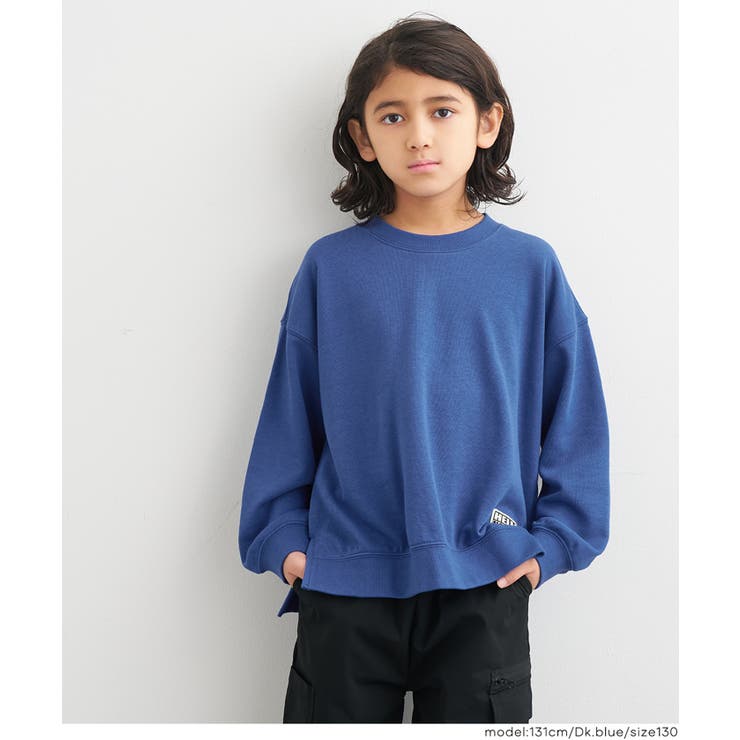 ［Dk.blue］ | サイドスリットスウェットトップス | coca