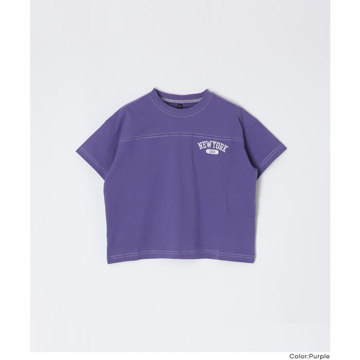 半袖刺繍フットボールTシャツ | coca | 詳細画像2 