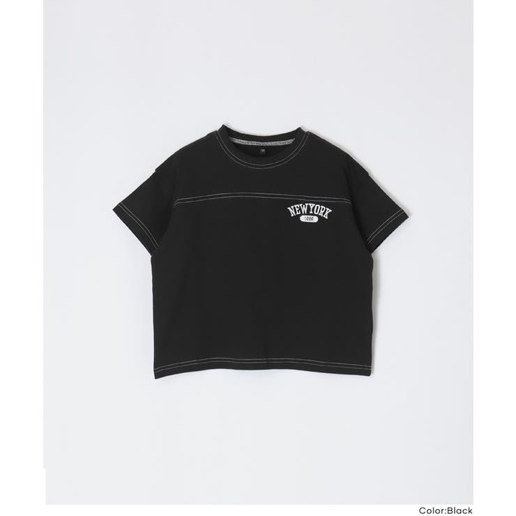 半袖刺繍フットボールTシャツ | coca | 詳細画像3 