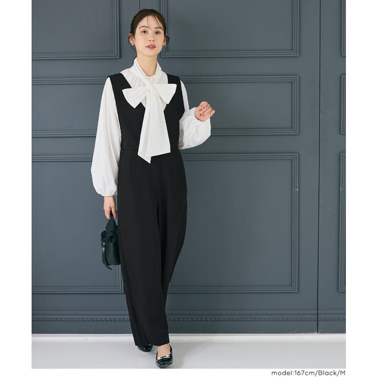 ［Black］ | Vネックオールインワン | coca