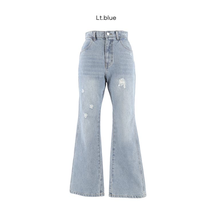 フレアクラッシュデニムパンツ レディース | coca | 詳細画像11 