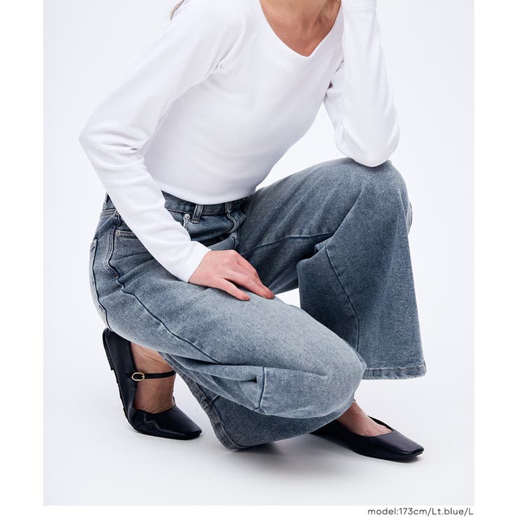 ムーヴデニムワイドパンツ | coca | 詳細画像13 