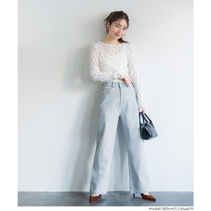 ムーヴデニムストレートパンツ レディース | coca | 詳細画像20 